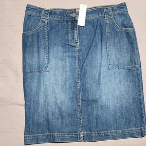 New York & Company Blue Denim Pencil Skirt